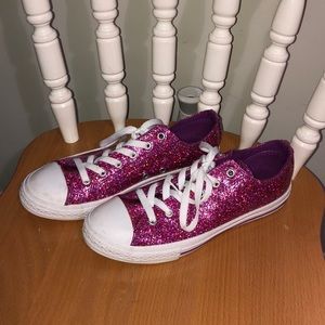 Pink Glitter Converse Women Size 7.5